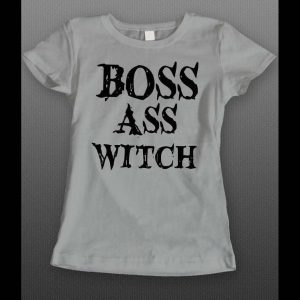 BOSS ASS WITCH FUNNY HALLOWEEN LADIES SHIRT