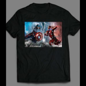CAPTAIN AMERICA VS IRONMAN CIVIL WAR ART SHIRT