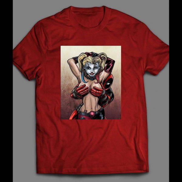 MARVEL HARLEY QUINN DEADPOOL COMIC BOOK ART SHIRT
