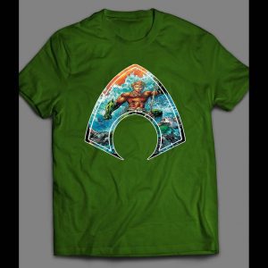 AQUAMAN LOGO COMIC ART SHIRT