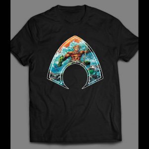 AQUAMAN LOGO COMIC ART SHIRT