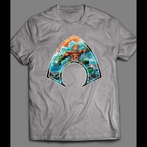 AQUAMAN LOGO COMIC ART SHIRT