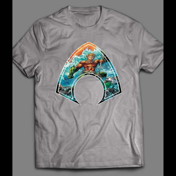 AQUAMAN LOGO COMIC ART SHIRT