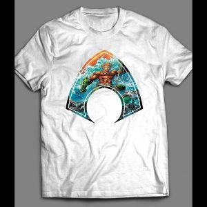 AQUAMAN LOGO COMIC ART SHIRT