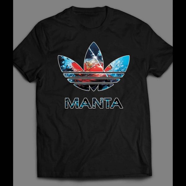 BLACK MANTA COMIC BOOK ART ATHLETIC WEAR PARODY SHIRT