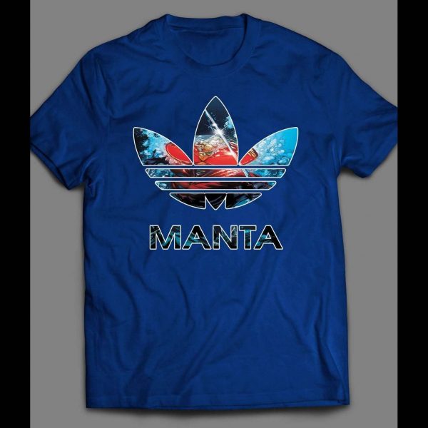BLACK MANTA COMIC BOOK ART ATHLETIC WEAR PARODY SHIRT