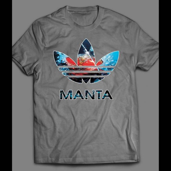 BLACK MANTA COMIC BOOK ART ATHLETIC WEAR PARODY SHIRT