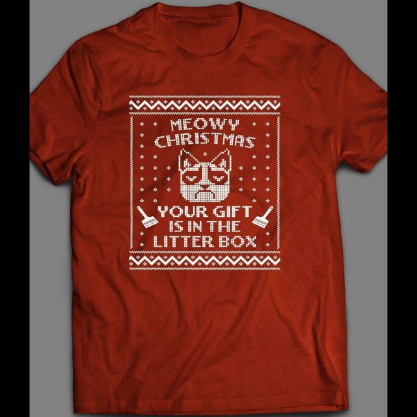 GRUMPY CAT MEOWY CHRISTMAS CAT LITTER SHIRT