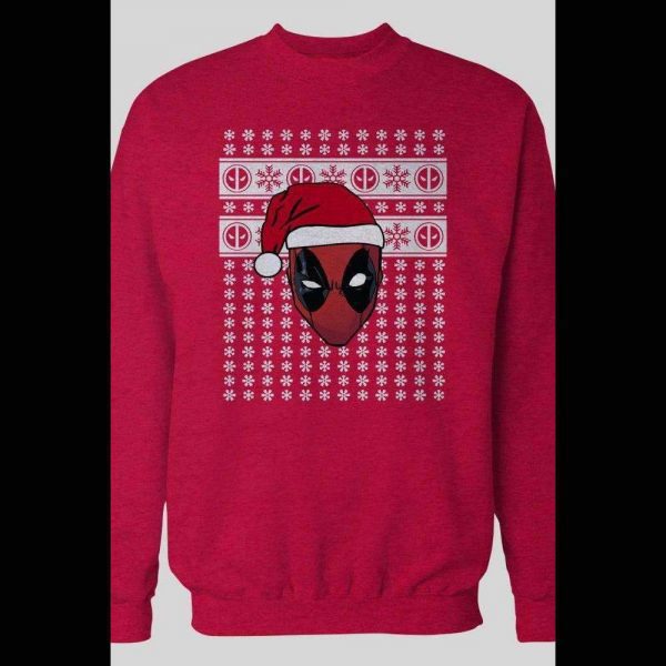 DEADPOOL COMICS CUSTOM OLDSKOOL SANTA CHRISTMAS SWEATSHIRT
