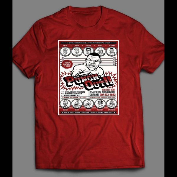 MIKE TYSON'S PUNCH OUT CHARACTERS FIGHT POSTER SHIRT