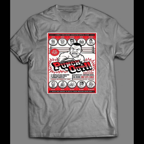 MIKE TYSON'S PUNCH OUT CHARACTERS FIGHT POSTER SHIRT