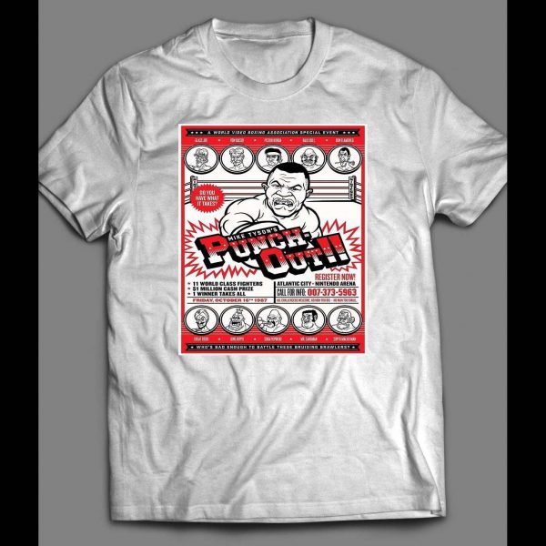 MIKE TYSON'S PUNCH OUT CHARACTERS FIGHT POSTER SHIRT