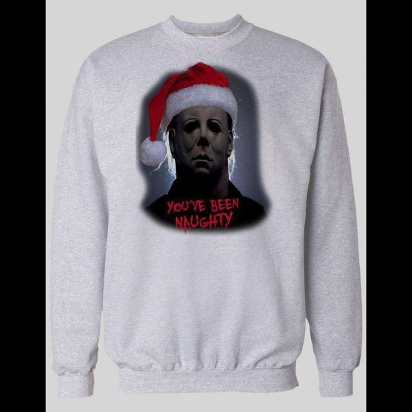 MOVIE SERIAL KILLER MICHAEL MYERS "YOU'VE BEEN NAUGHTY" CHRISTMAS SWEATSHIRT