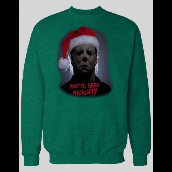 MOVIE SERIAL KILLER MICHAEL MYERS "YOU'VE BEEN NAUGHTY" CHRISTMAS SWEATSHIRT