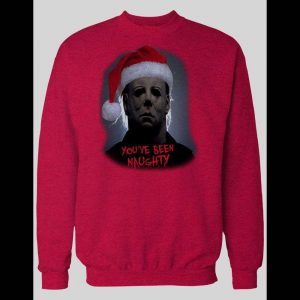 MOVIE SERIAL KILLER MICHAEL MYERS "YOU'VE BEEN NAUGHTY" CHRISTMAS SWEATSHIRT