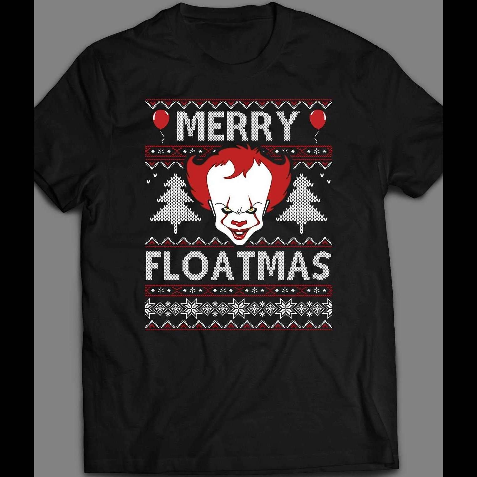 PENNYWISE “MERRY FLOATMAS” CREEPY UGLY CHRISTMAS SWEATER STYLE