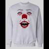 PENNYWISE KILLER CLOWN FACE WINTER PULL OVER SWEATSHIRT
