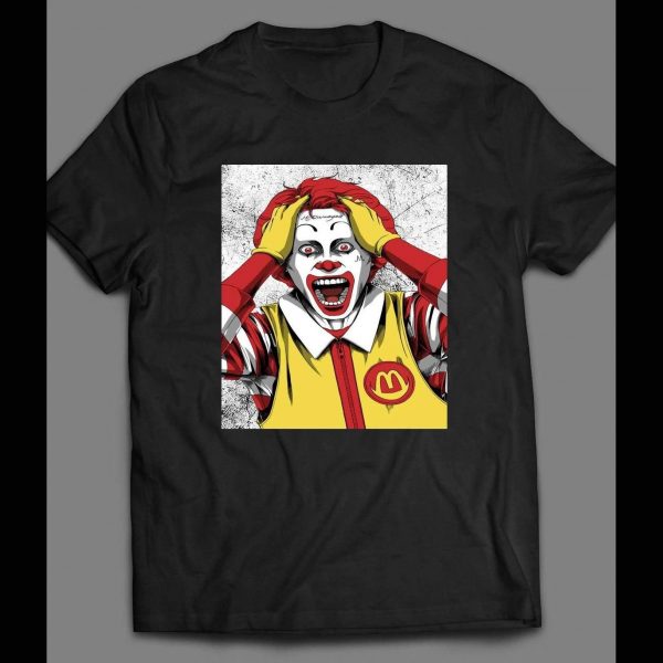 RONALD MCDONALD'S JOKER PARODY "MCDAMAGED" SHIRT