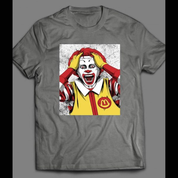 RONALD MCDONALD'S JOKER PARODY "MCDAMAGED" SHIRT