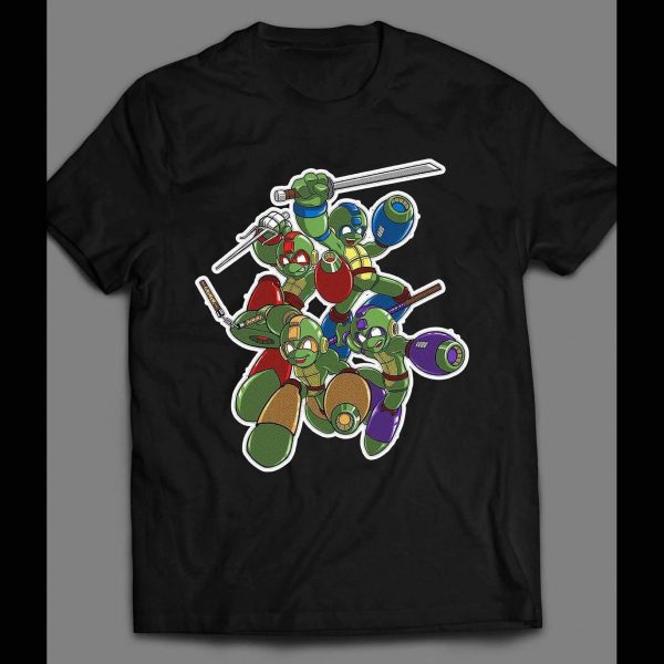 NINJA CARTOON MEGA MAN MASH UP SHIRT