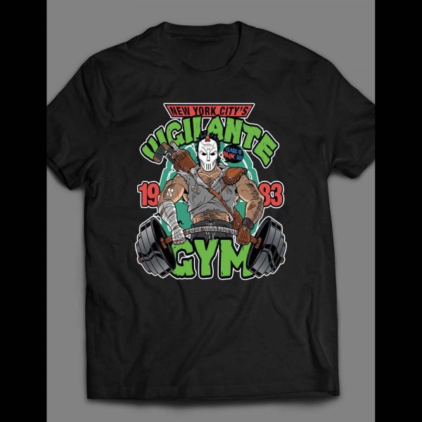 CARTOON HERO CASEY JONES PARODY "VIGILANTE GYM" SHIRT