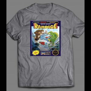 VINTAGE NINTENDO RAMPAGE GAME BOX ART SHIRT