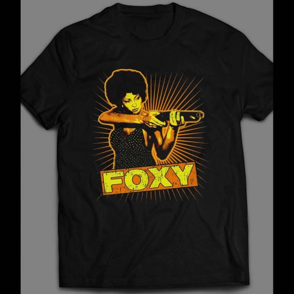 VINTAGE PAM GRIER FOXY BROWN SHIRT