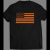 MILITARY STYLE ORANGE AMERICAN FLAG 4TH OF JULY SHIRT