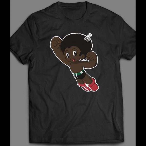 AFRO BOY ASTROBOY PARODY COMIC BOOK CHARACTER PARODY SHIRT