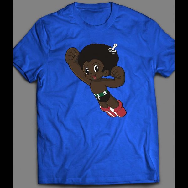 AFRO BOY ASTROBOY PARODY COMIC BOOK CHARACTER PARODY SHIRT