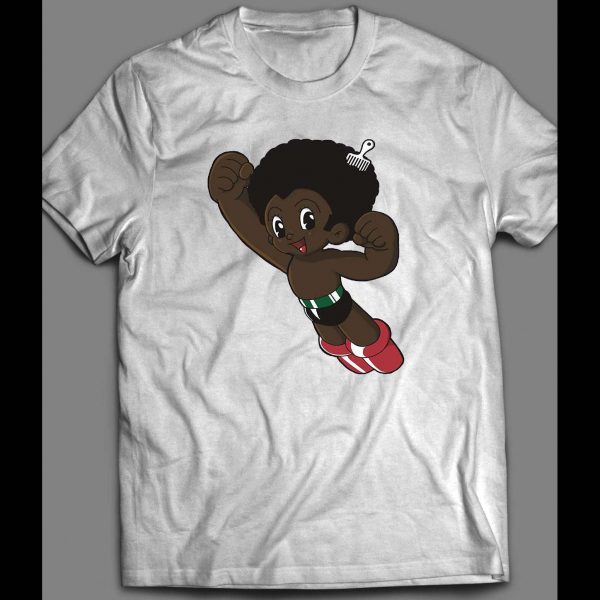 AFRO BOY ASTROBOY PARODY COMIC BOOK CHARACTER PARODY SHIRT