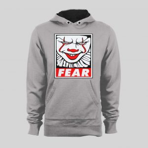 MOVIE "IT" PENNYWISE OBEY PARODY "FEAR" HALLOWEEN HOODIE / SWEATSHIRT