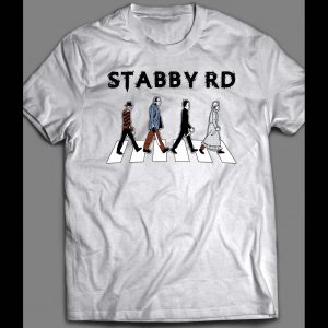 HORROR MOVIE SERIAL KILLERS ABBEY RD PARODY "STABBY RD" HALLOWEEN SHIRT