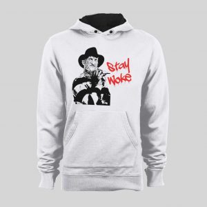 NIGHTMARE ON ELM ST FREDDY KRUEGER "STAY WOKE" ART HALLOWEEN HALLOWEEN HOODIE / SWEATSHIRT