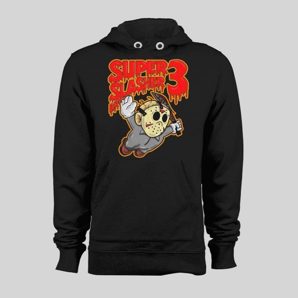 SUPER SLASHER BROS 3 X RETRO GAME STYLE HALLOWEEN HOODIE / SWEATSHIRT
