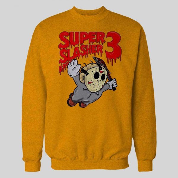SUPER SLASHER BROS 3 X RETRO GAME STYLE HALLOWEEN HOODIE / SWEATSHIRT