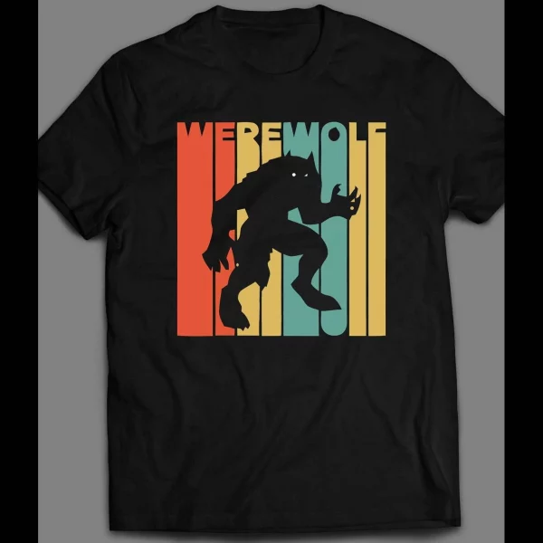 HALLOWEEN WEREWOLF RETRO RARE ART DESIGN HALLOWEEN SHIRT