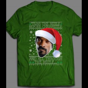 RAPPER SNOOP DOGG CHRISTMAS FULL FRONT PRINT SHIRT