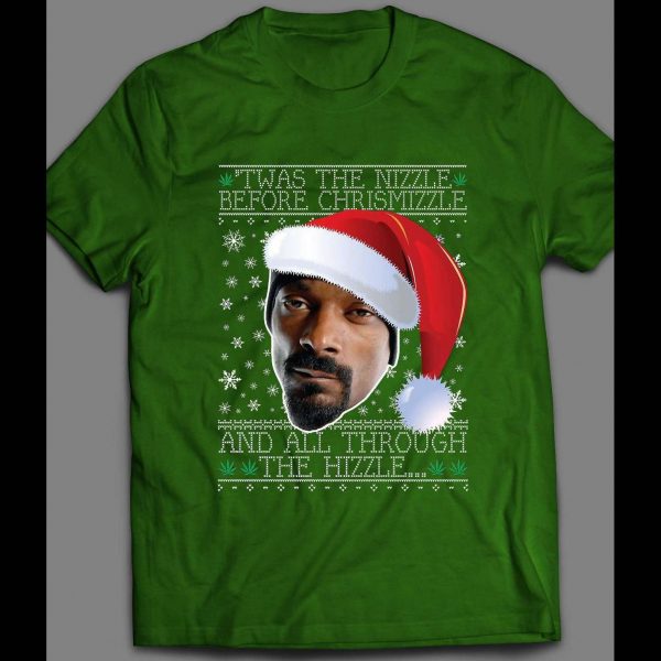 RAPPER SNOOP DOGG CHRISTMAS FULL FRONT PRINT SHIRT
