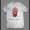 CHRISTMAS IS COMING SANTA CANDY CANE THRONE HOLIDAY SHIRT