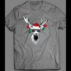 VERY COOL REINDEER SHADES CHRISTMAS FULL FRONT PRINT SHIRT