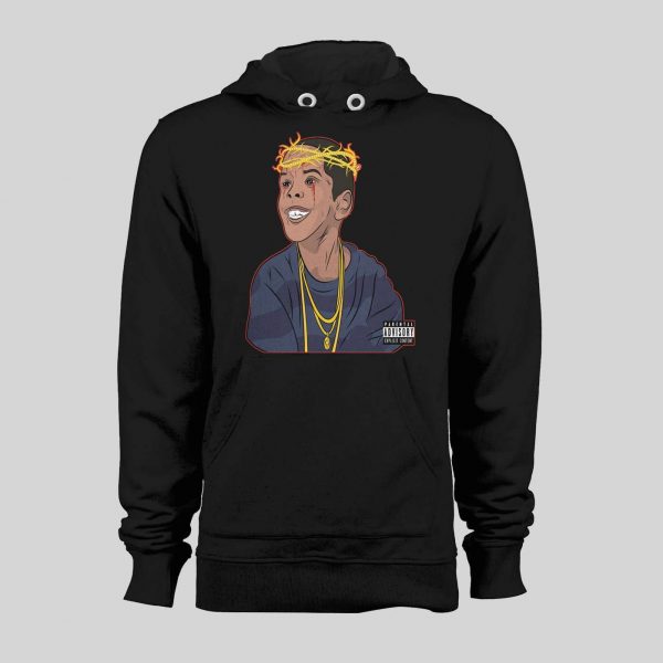 RAPPER FLYGOD ALBUM COVER ART CUSTOM DESIGN FULL FRONT SWEATSHIRT / HOODIE