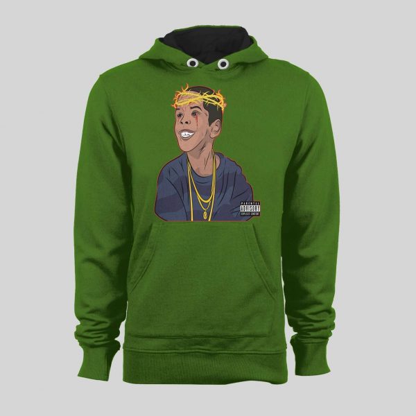 RAPPER FLYGOD ALBUM COVER ART CUSTOM DESIGN FULL FRONT SWEATSHIRT / HOODIE