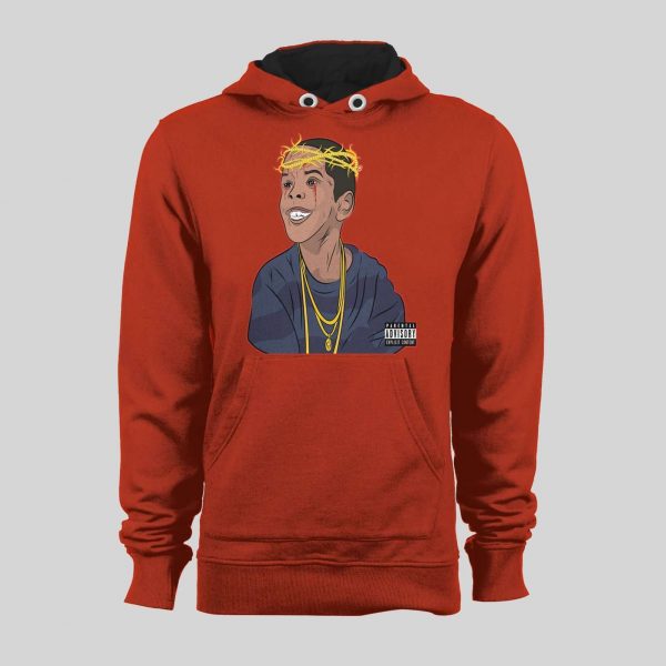 RAPPER FLYGOD ALBUM COVER ART CUSTOM DESIGN FULL FRONT SWEATSHIRT / HOODIE