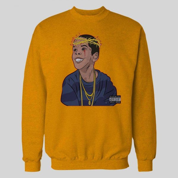 RAPPER FLYGOD ALBUM COVER ART CUSTOM DESIGN FULL FRONT SWEATSHIRT / HOODIE