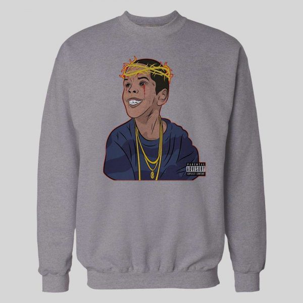 RAPPER FLYGOD ALBUM COVER ART CUSTOM DESIGN FULL FRONT SWEATSHIRT / HOODIE