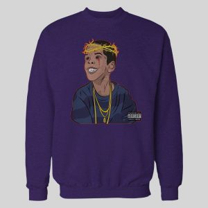 RAPPER FLYGOD ALBUM COVER ART CUSTOM DESIGN FULL FRONT SWEATSHIRT / HOODIE