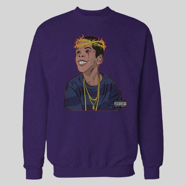 RAPPER FLYGOD ALBUM COVER ART CUSTOM DESIGN FULL FRONT SWEATSHIRT / HOODIE