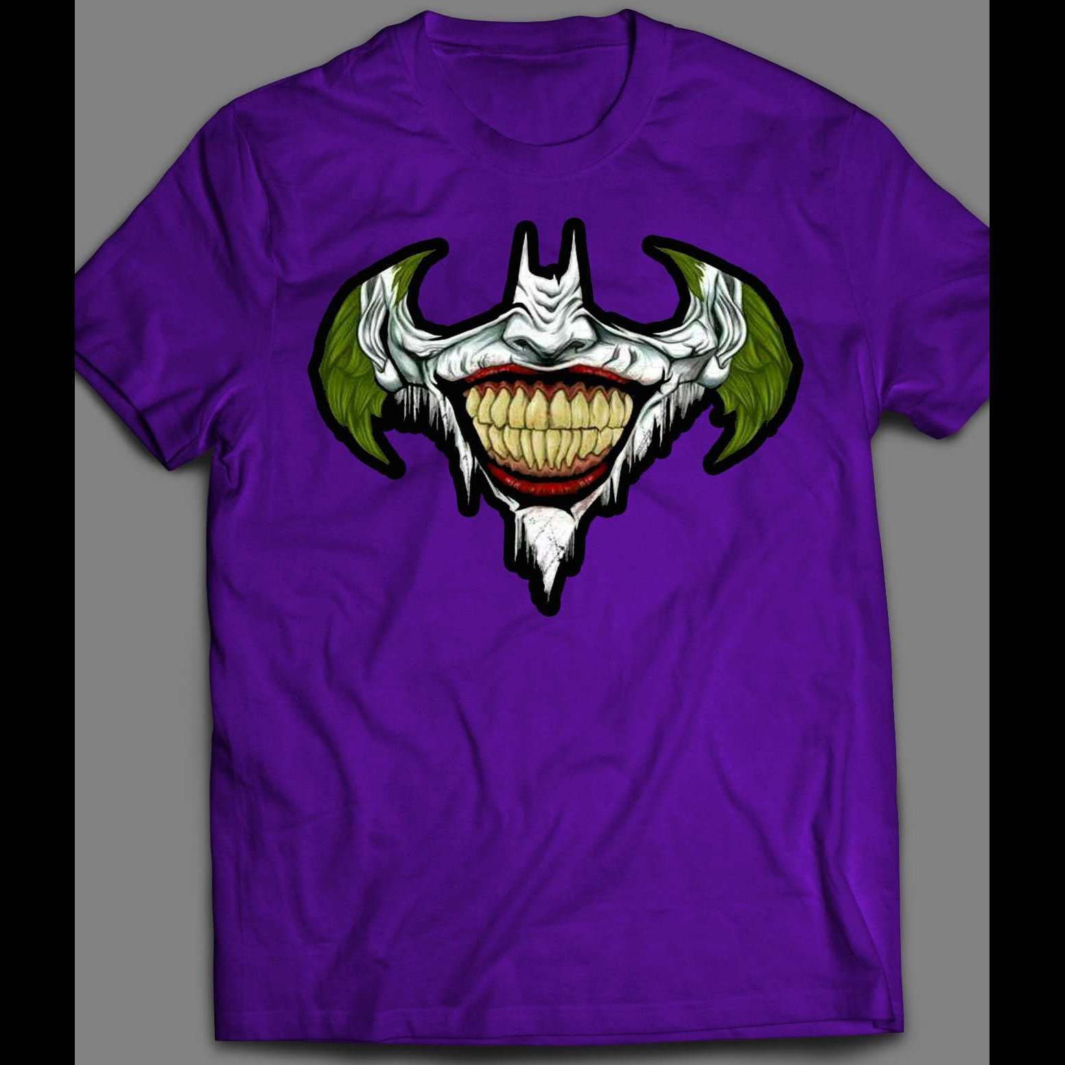 X SHIRT BATMAN CUSTOM THE Shirts ART OldSkool UP JOKER – LOGO MASH