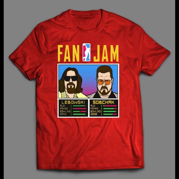 THE BIG LEBOWSKI "FAN JAM" VIDEO GAME PARODY MOVIE SHIRT